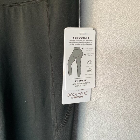 Bootyful by 90 Degree by Reflex Elevate High Rise Contour Ankle Tights | Size S - Picture 2 of 7